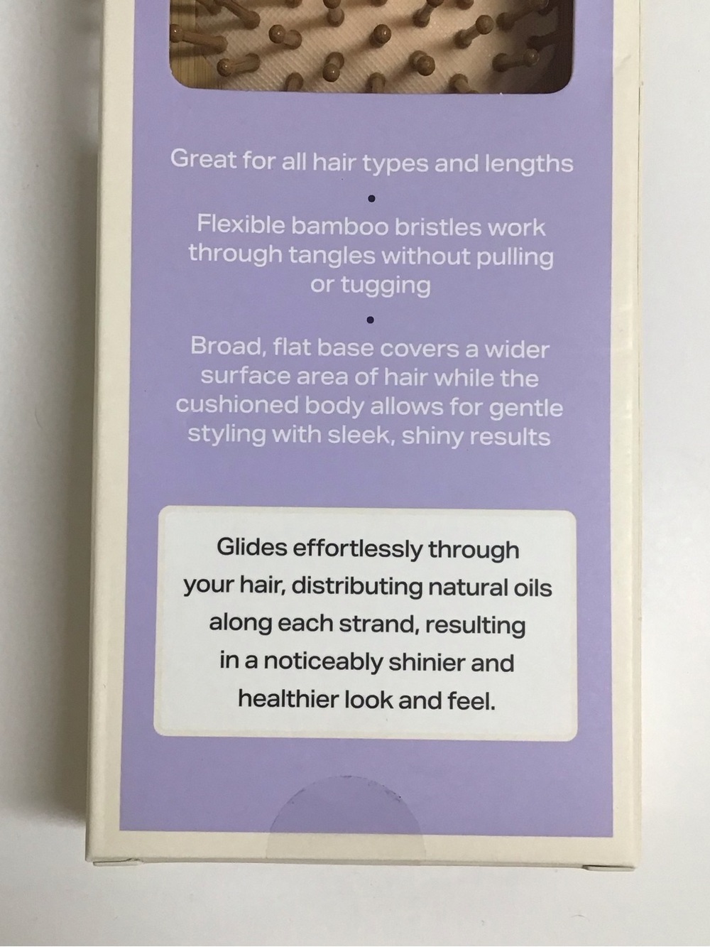 BAMBOO Paddle Hair Brush Wood MOTHER OF PEARL Bath Vanity Pearlessence Luxe NEW - Picture 7 of 16